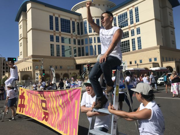 A rally and march for rights