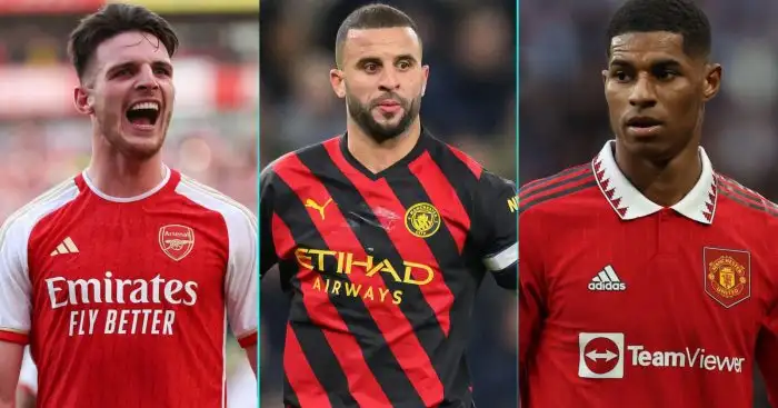 Declan Rice, Kyle Walker and Marcus Rashford have played a lot of football.