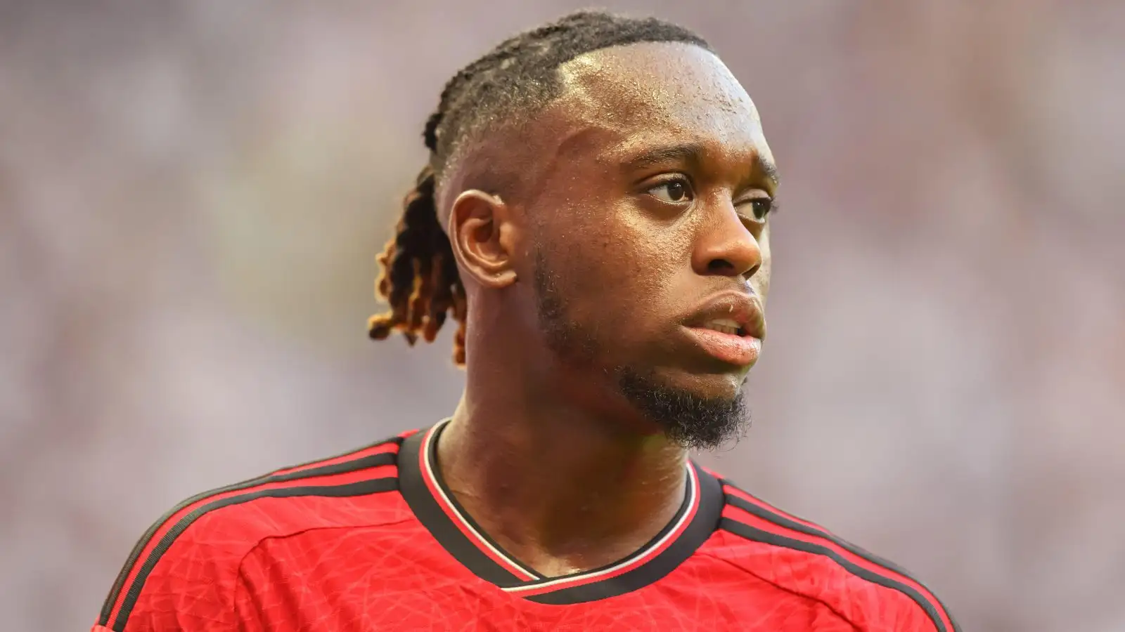 Aaron Wan-Bissaka during a match for Manchester United.